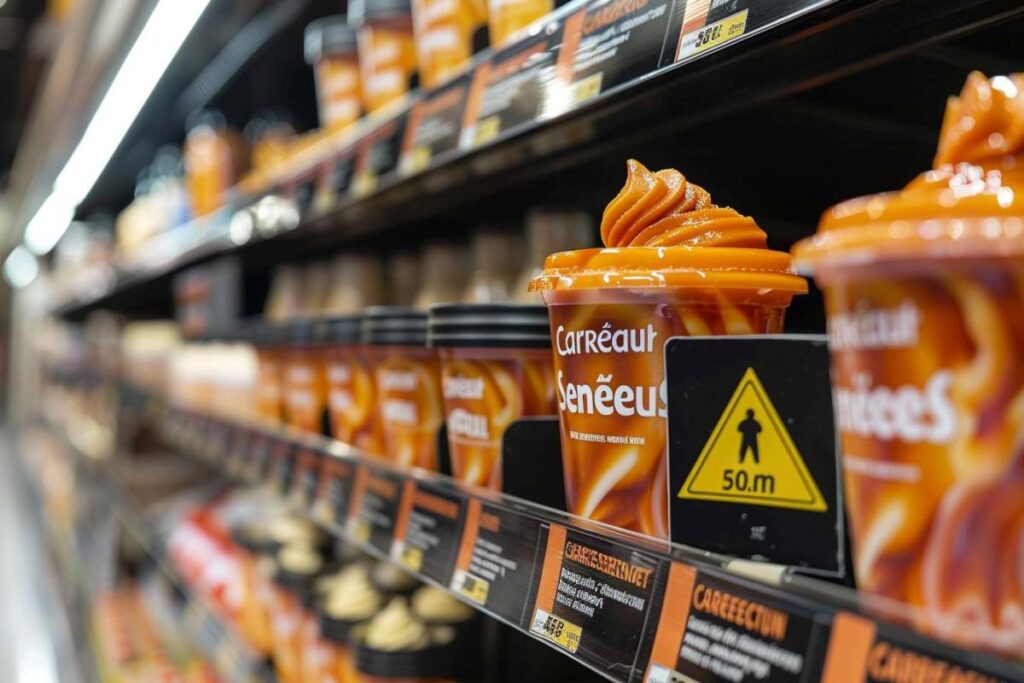 Rappel consommateur - détail Salted Caramel 500ml Carrefour Sensation potentiellement dangereuse